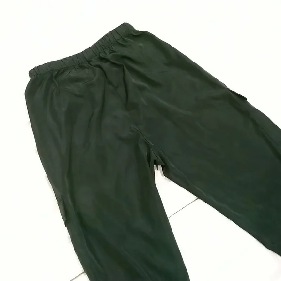 Black Nylon Track Pants, Joggers - Picture 3 of 4